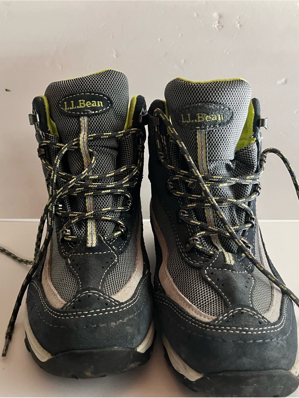 L.L. Bean Gray and Green Trail Hiking Boots